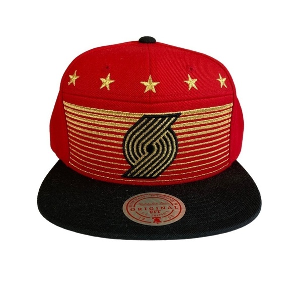 Portland Trail Blazers Mitchell & Ness The Champ Adjustable Snapback Hat - Picture 3 of 9